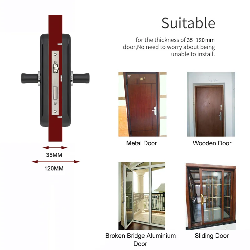 Alexa Voice Control Tuya APP Face Recognition Smart Door Lock Electronic Digital Door Lock Fully Automatic Door Lock With Camera
