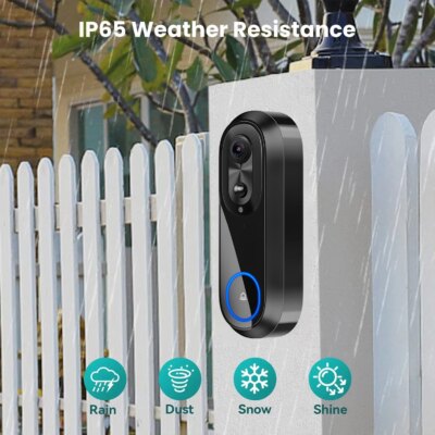5G 2.4G WiFi Video Doorbell 1080P Wireless Bell Tuya APP Smart Intercom Camera IP65 Waterproof Ring Bell with 7000mAh Battery - Image 6