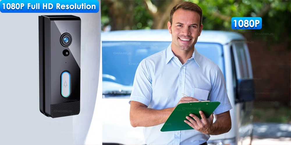 Tuya WiFi Doorbell Camera Outdoor Waterproof IP65 Wireless Video Doorbell Battery Security Protection Door Phone Alexa SmartLife