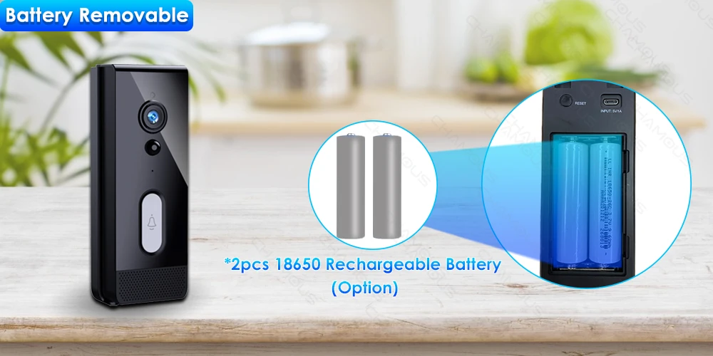 Tuya WiFi Doorbell Camera Outdoor Waterproof IP65 Wireless Video Doorbell Battery Security Protection Door Phone Alexa SmartLife