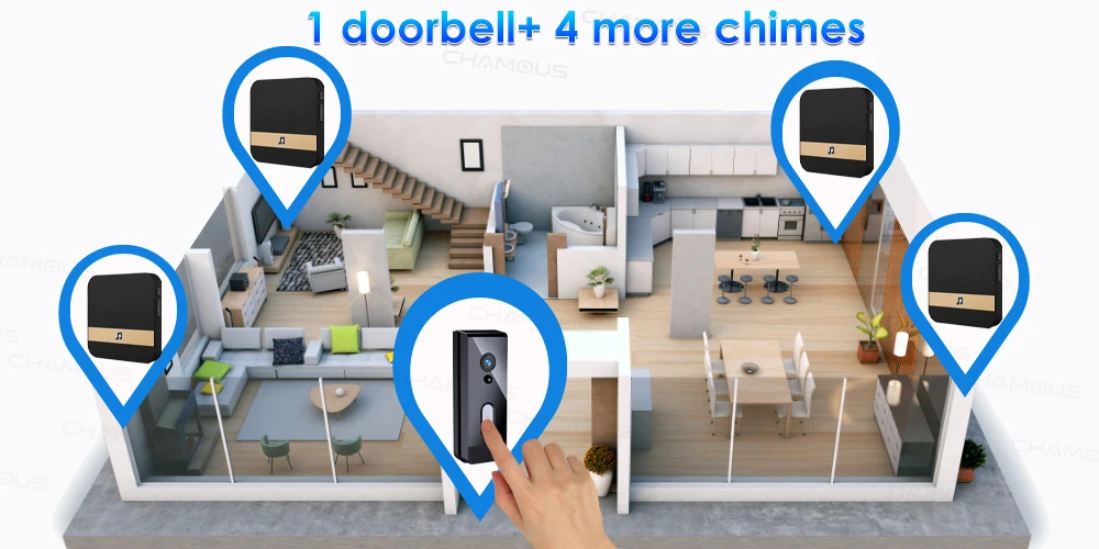 Tuya WiFi Doorbell Camera Outdoor Waterproof IP65 Wireless Video Doorbell Battery Security Protection Door Phone Alexa SmartLife