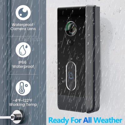 Tuya WiFi Doorbell Camera Outdoor Waterproof IP65 Wireless Video Doorbell Battery Security Protection Door Phone Alexa SmartLife - Image 4