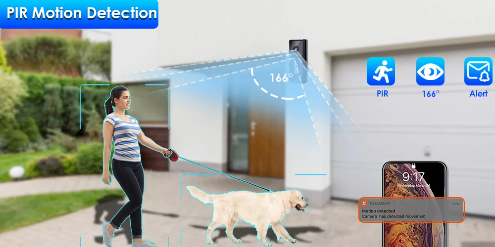 Tuya WiFi Doorbell Camera Outdoor Waterproof IP65 Wireless Video Doorbell Battery Security Protection Door Phone Alexa SmartLife