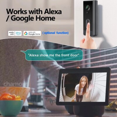 Tuya WiFi Doorbell Camera Outdoor Waterproof IP65 Wireless Video Doorbell Battery Security Protection Door Phone Alexa SmartLife - Image 3