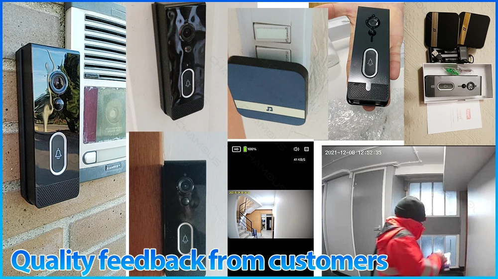 Tuya WiFi Doorbell Camera Outdoor Waterproof IP65 Wireless Video Doorbell Battery Security Protection Door Phone Alexa SmartLife