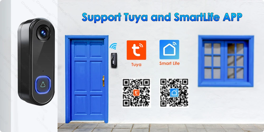 TUYA Video Doorbell WiFi Wireless Outdoor Door Bell Camera AC DC Power 1080P Video Door Phone Waterproof IP65 Alexa Google Home TUYA Video Doorbell WiFi Wireless Outdoor Door Bell Camera AC DC Power 1080P Video Door Phone Waterproof IP65 Alexa Google Home