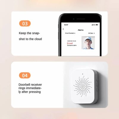 Tuya WiFi Video Doorbell Smart Home Door Bell Wireless Rechargeable Battery Outdoor HD Camera Two-Way Audio Visual Doorbell - Image 5