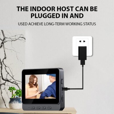 4.3'' IPS Screen 2.4G Wireless Visual Intercom Doorbell with Screen Smart High-definition Video Monitoring Two-Way Intercom - Image 6