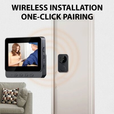 4.3'' IPS Screen 2.4G Wireless Visual Intercom Doorbell with Screen Smart High-definition Video Monitoring Two-Way Intercom - Image 5