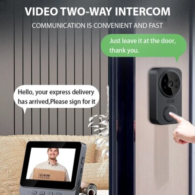 4.3'' IPS Screen 2.4G Wireless Visual Intercom Doorbell with Screen Smart High-definition Video Monitoring Two-Way Intercom - Image 4