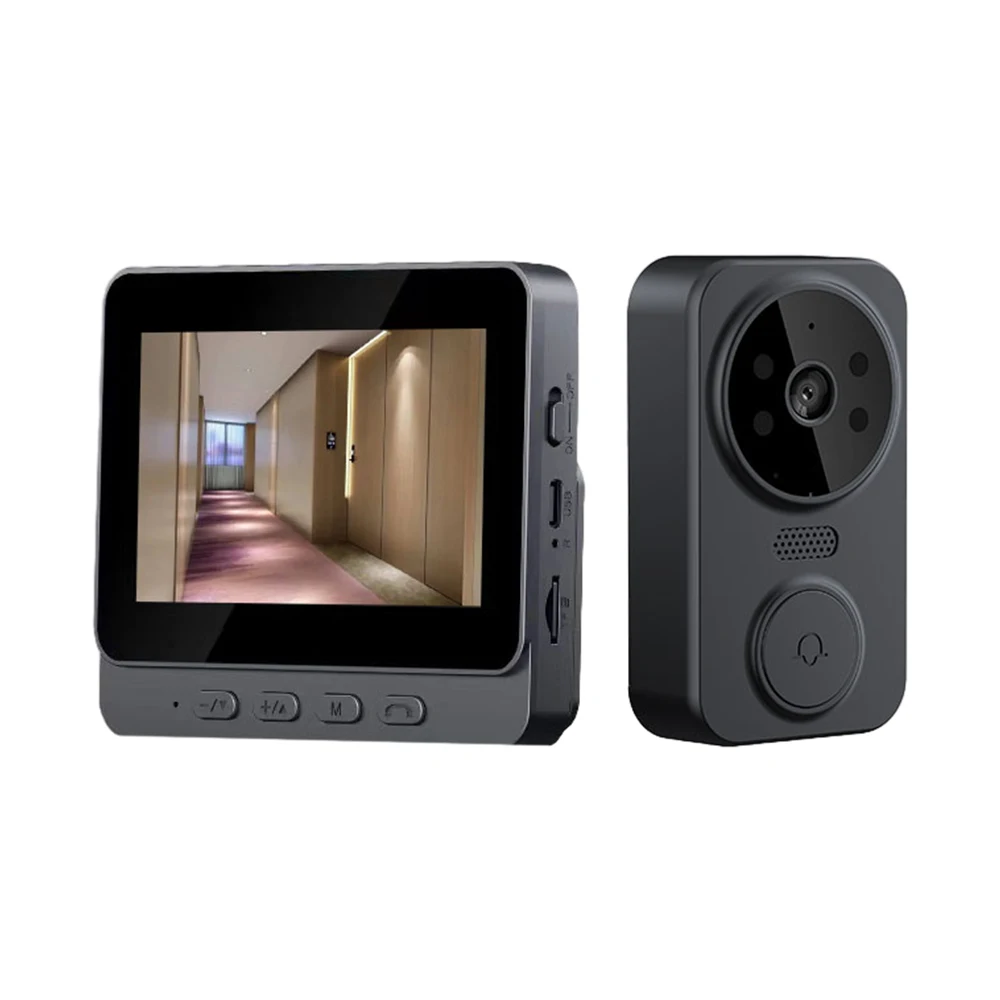 4.3'' IPS Screen 2.4G Wireless Visual Intercom Doorbell with Screen Smart High-definition Video Monitoring Two-Way Intercom