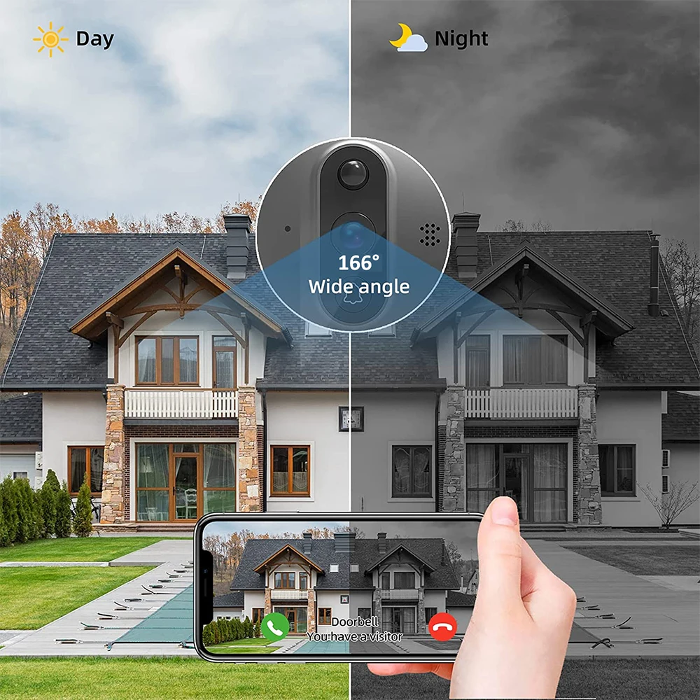 3MP Smart Life Tuya 1080P WiFi Door Bell Eye Peephole Camera 5000mAh Battery PIR Motion Detector IR Alexa Google Digital Viewer 3MP Smart Life Tuya 1080P WiFi Door Bell Eye Peephole Camera 5000mAh Battery PIR Motion Detector IR Alexa Google Digital Viewer