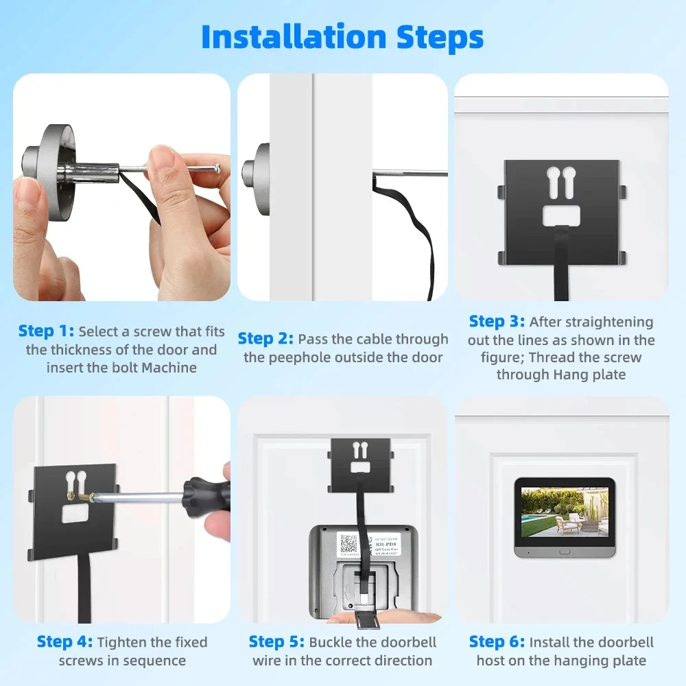 3MP Smart Life Tuya 1080P WiFi Door Bell Eye Peephole Camera 5000mAh Battery PIR Motion Detector IR Alexa Google Digital Viewer 3MP Smart Life Tuya 1080P WiFi Door Bell Eye Peephole Camera 5000mAh Battery PIR Motion Detector IR Alexa Google Digital Viewer