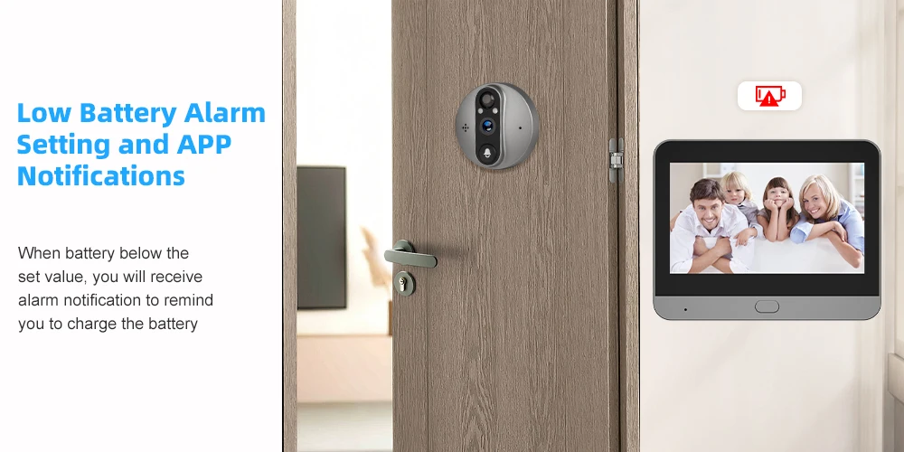 3MP Smart Life Tuya 1080P WiFi Door Bell Eye Peephole Camera 5000mAh Battery PIR Motion Detector IR Alexa Google Digital Viewer 3MP Smart Life Tuya 1080P WiFi Door Bell Eye Peephole Camera 5000mAh Battery PIR Motion Detector IR Alexa Google Digital Viewer