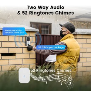 5G 2.4G WiFi Video Doorbell 1080P Tuya Smart Outdoor Wireless Intercom Waterproof Wireless Camera with AC/DC Power Ringing Bell - Image 3