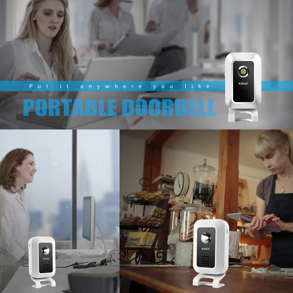 KERUI M7 Welcome Motion Sensor Security Alarm 32 Songs DoorBell Chime Wireless Smart Home LED Night Light Door Window Store Shop KERUI M7 Welcome Motion Sensor Security Alarm 32 Songs DoorBell Chime Wireless Smart Home LED Night Light Door Window Store Shop