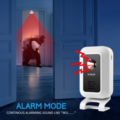 KERUI M7 Welcome Motion Sensor Security Alarm 32 Songs DoorBell Chime Wireless Smart Home LED Night Light Door Window Store Shop - Image 2
