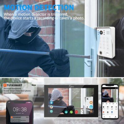 Fingerprint 5in1 Unlock Wifi Doorbell Video Intercom System For Home Doorphone Tuya Smart 1080P Touch Monitor Security Protect - Image 5
