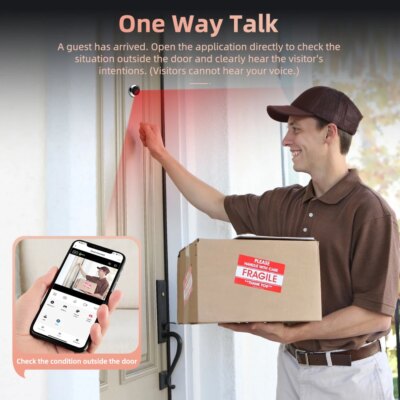 WSDCAM 1080P Tuya Doorbell Camera PIR Motion Detection Wifi Doorbell Night Vision Peepholes 4.3 Inch Monitor - Image 3