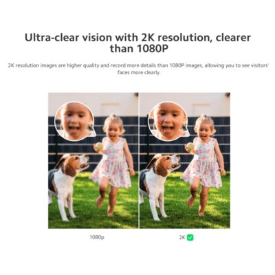 Xiaomi Smart Doorbell 3S 2K Ultra HD Night Vision Video Doorbell Long Battery AI Human Recognition Work with Mi home APP - Image 4