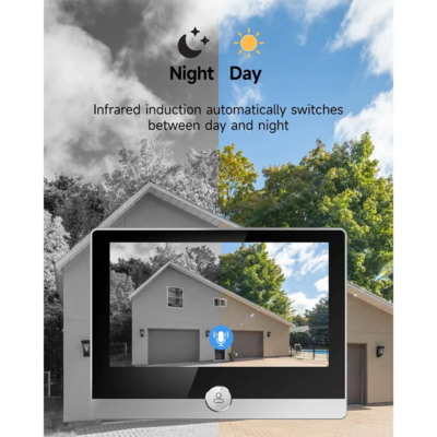 Jeatone Alexa Tuya Smart WiFi Video Peephole 1080P/158° Doorbell Camera For Home 4.3" LCD Screen 24H PIR Movement Detection Eye - Image 4