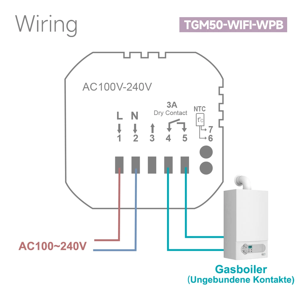 Beok Tuya Wifi Room Thermostat Underfloor Heating System Thermoregulator for Gas Boiler Electric Heating with Alexa Google Home Beok Tuya Wifi Room Thermostat Underfloor Heating System Thermoregulator for Gas Boiler Electric Heating with Alexa Google Home