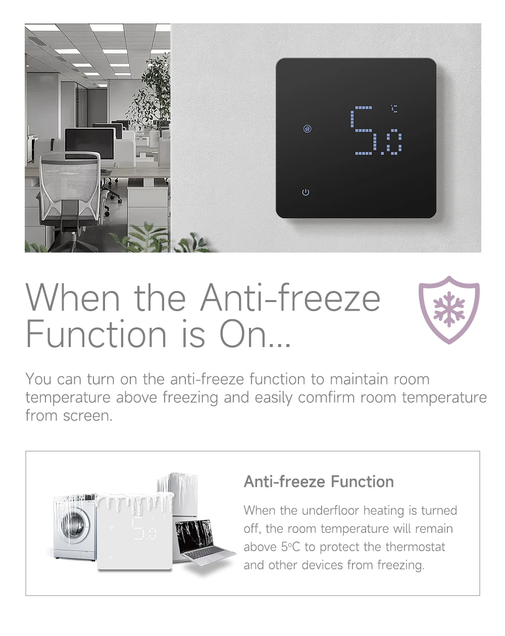 Beok Tuya Wifi Room Thermostat Underfloor Heating System Thermoregulator for Gas Boiler Electric Heating with Alexa Google Home Beok Tuya Wifi Room Thermostat Underfloor Heating System Thermoregulator for Gas Boiler Electric Heating with Alexa Google Home