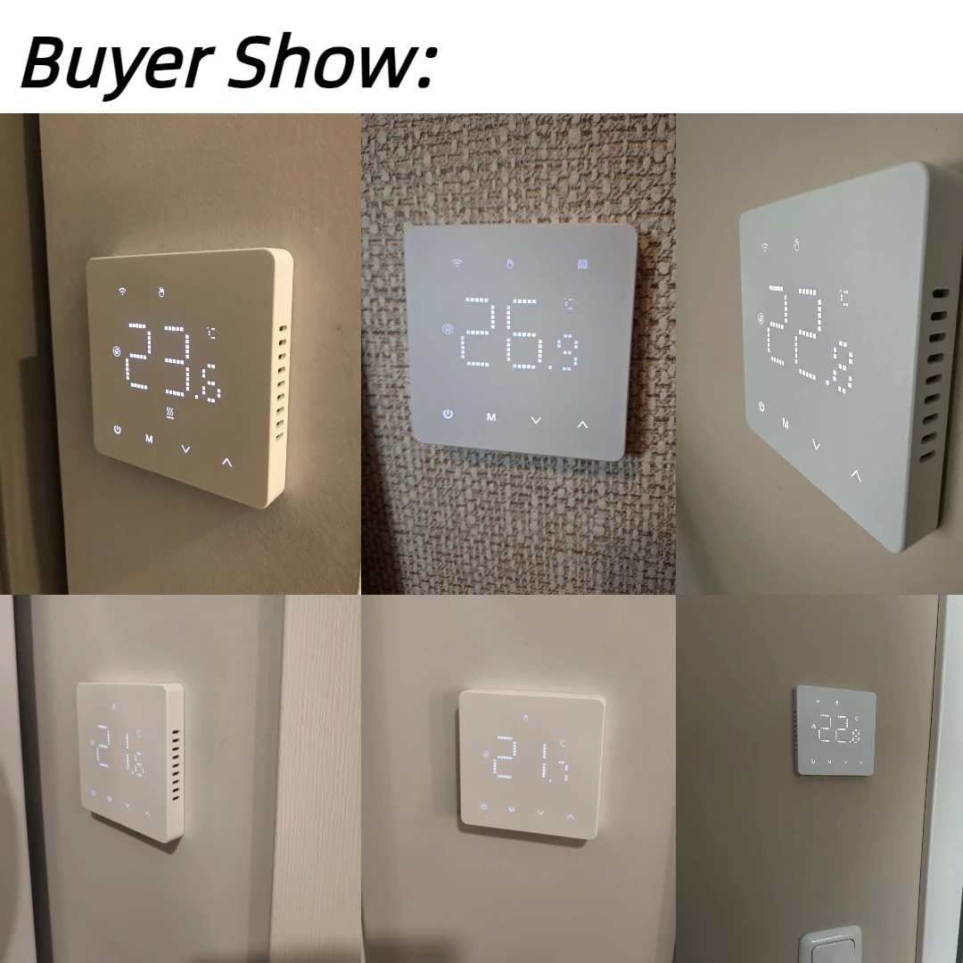 Beok Tuya Wifi Room Thermostat Underfloor Heating System Thermoregulator for Gas Boiler Electric Heating with Alexa Google Home Beok Tuya Wifi Room Thermostat Underfloor Heating System Thermoregulator for Gas Boiler Electric Heating with Alexa Google Home