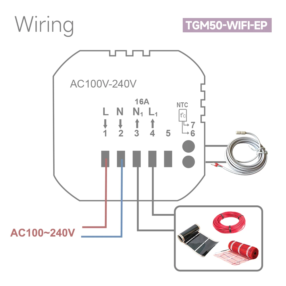 Beok Tuya Wifi Room Thermostat Underfloor Heating System Thermoregulator for Gas Boiler Electric Heating with Alexa Google Home Beok Tuya Wifi Room Thermostat Underfloor Heating System Thermoregulator for Gas Boiler Electric Heating with Alexa Google Home