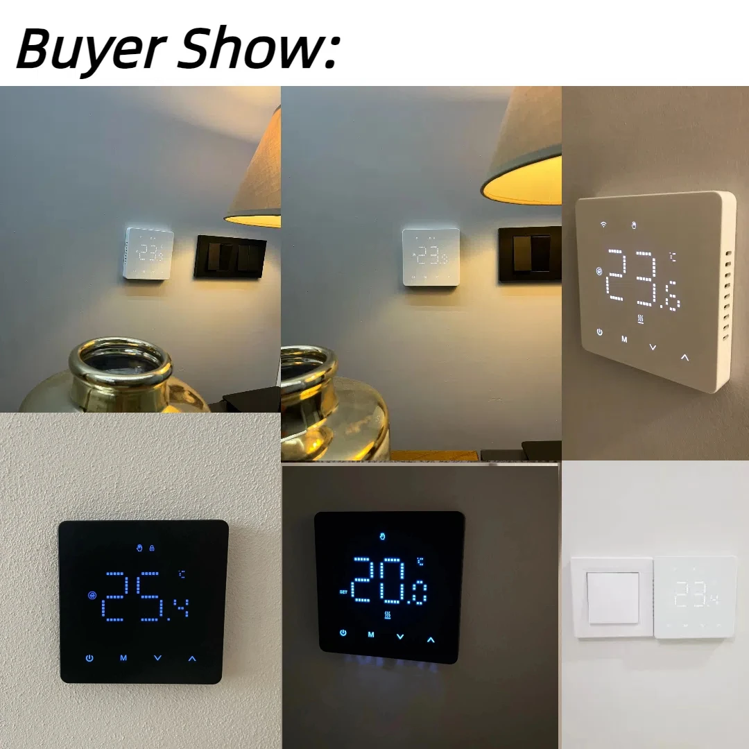 Beok Tuya Wifi Room Thermostat Underfloor Heating System Thermoregulator for Gas Boiler Electric Heating with Alexa Google Home Beok Tuya Wifi Room Thermostat Underfloor Heating System Thermoregulator for Gas Boiler Electric Heating with Alexa Google Home