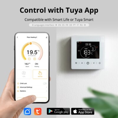 Beok Smart Home Tuya WIFI Thermostat Battery-powered Thermoregulator  for Gas Boiler Smart Life Work with Alexa Google Home - Image 3