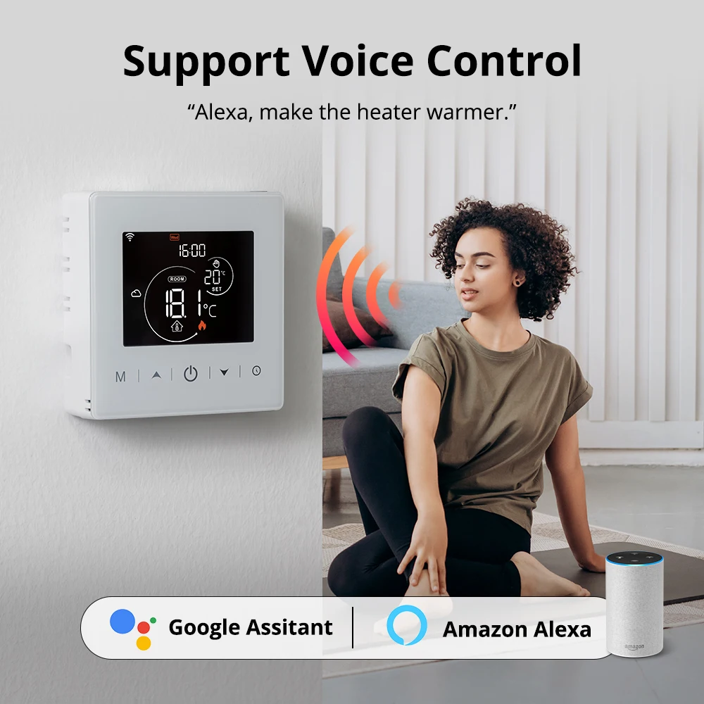 Beok Smart Home Tuya WIFI Thermostat Battery-powered Thermoregulator for Gas Boiler Smart Life Work with Alexa Google Home Beok Smart Home Tuya WIFI Thermostat Battery-powered Thermoregulator for Gas Boiler Smart Life Work with Alexa Google Home