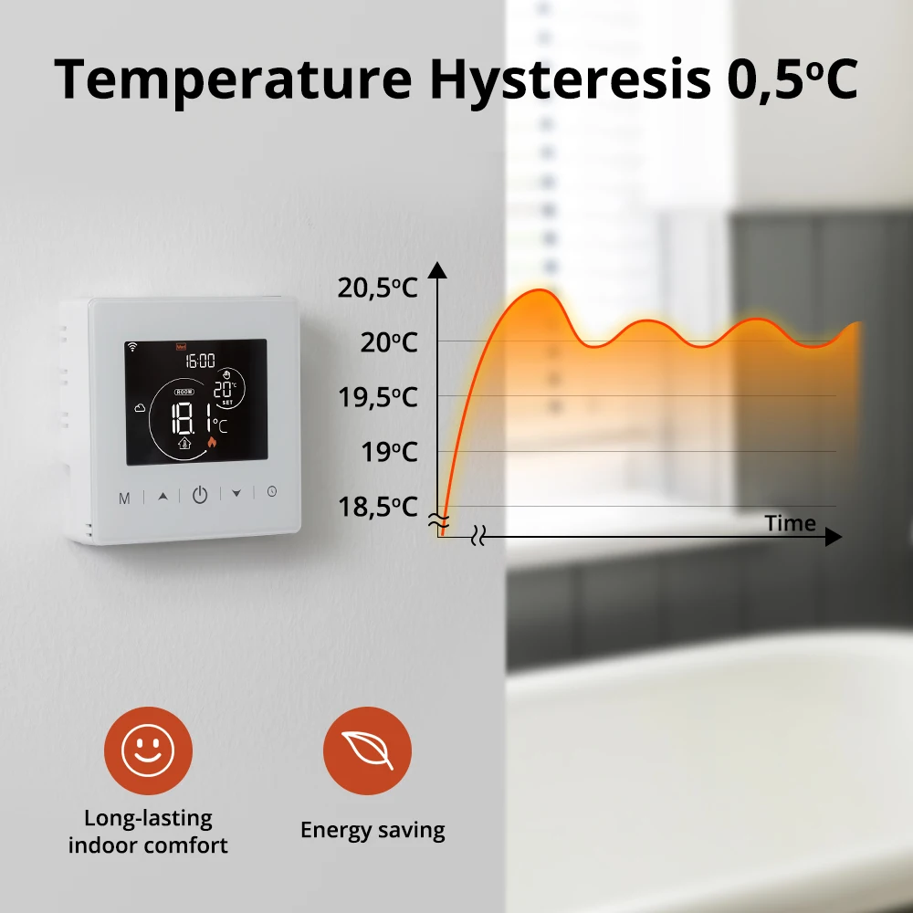 Beok Smart Home Tuya WIFI Thermostat Battery-powered Thermoregulator for Gas Boiler Smart Life Work with Alexa Google Home Beok Smart Home Tuya WIFI Thermostat Battery-powered Thermoregulator for Gas Boiler Smart Life Work with Alexa Google Home