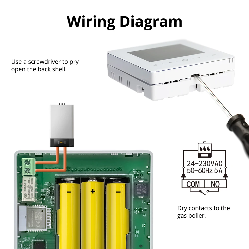 Beok Smart Home Tuya WIFI Thermostat Battery-powered Thermoregulator for Gas Boiler Smart Life Work with Alexa Google Home Beok Smart Home Tuya WIFI Thermostat Battery-powered Thermoregulator for Gas Boiler Smart Life Work with Alexa Google Home