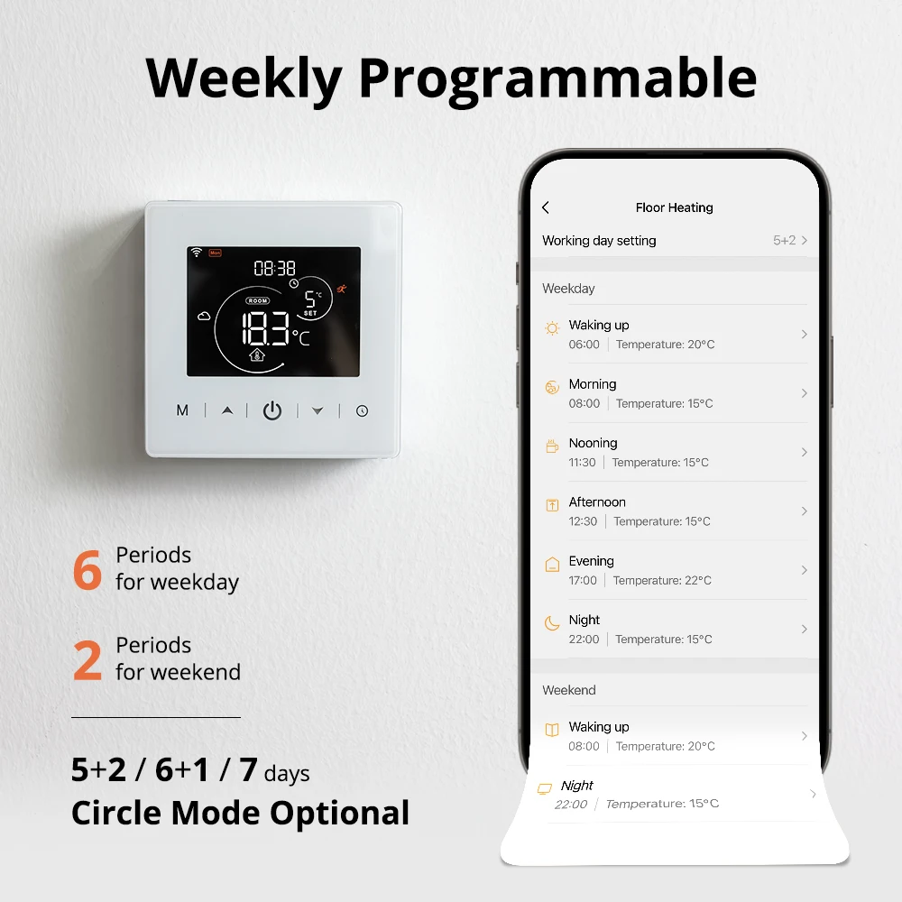 Beok Smart Home Tuya WIFI Thermostat Battery-powered Thermoregulator for Gas Boiler Smart Life Work with Alexa Google Home Beok Smart Home Tuya WIFI Thermostat Battery-powered Thermoregulator for Gas Boiler Smart Life Work with Alexa Google Home