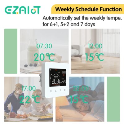 Tuya Smart Home Thermostat Water Electric Warm Floor Heating Gas Boiler WiFi Temperature Remote Controller with Google Alexa - Image 4