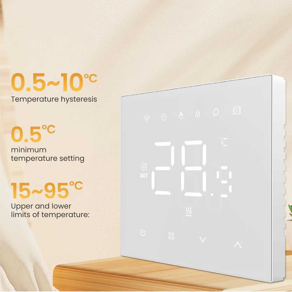 AVATTO Tuya WiFi Smart Thermostat，Electric Heating Water Gas Boiler Temperature Controller Works With Google Home Alexa Alice