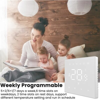 AVATTO Tuya WiFi Smart Thermostat，Electric Heating Water Gas Boiler Temperature Controller Works With Google Home Alexa Alice - Image 4