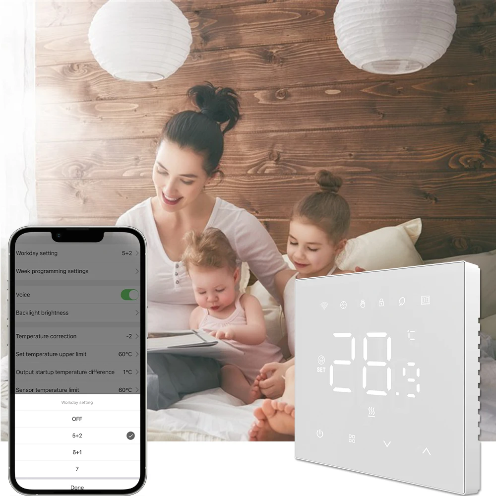 AVATTO Tuya WiFi Smart Thermostat，Electric Heating Water Gas Boiler Temperature Controller Works With Google Home Alexa Alice