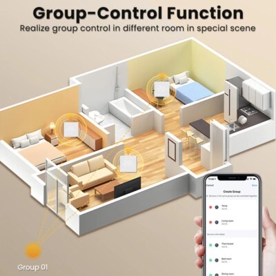 AVATTO Tuya WiFi Smart Thermostat，Electric Heating Water Gas Boiler Temperature Controller Works With Google Home Alexa Alice - Image 5