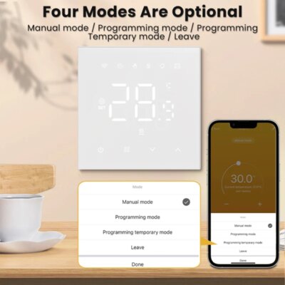 AVATTO Tuya WiFi Smart Thermostat，Electric Heating Water Gas Boiler Temperature Controller Works With Google Home Alexa Alice - Image 3