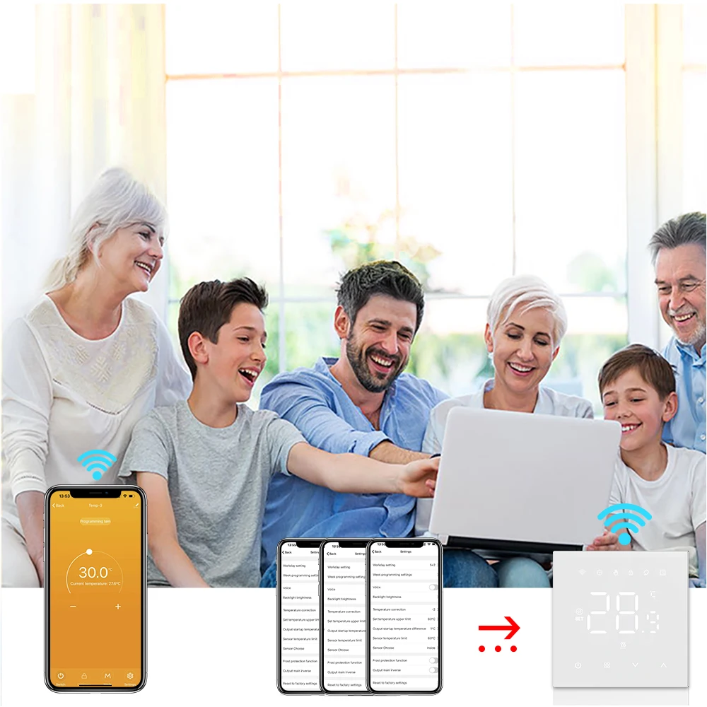 AVATTO Tuya WiFi Smart Thermostat，Electric Heating Water Gas Boiler Temperature Controller Works With Google Home Alexa Alice