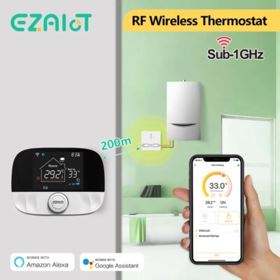 Smart Tuya Thermostat Wifi RF Wireless Temperature Controller for Gas Boiler Water Heating Works with Alexa Google Home - Image 2