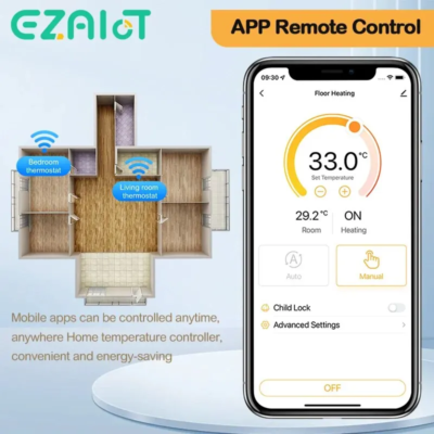 Tuya Smart Home Thermostat Water Electric Warm Floor Heating Gas Boiler WiFi Temperature Remote Controller with Google Alexa - Image 3
