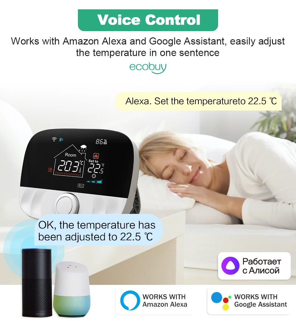 Tuya Smart Wifi Heating Thermostat Battery Wireless For Gas Boiler Heater Thermostat Temperature Controller Alexa Google Home Tuya Smart Wifi Heating Thermostat Battery Wireless For Gas Boiler Heater Thermostat Temperature Controller Alexa Google Home