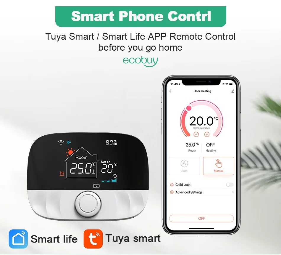 Tuya Smart Wifi Heating Thermostat Battery Wireless For Gas Boiler Heater Thermostat Temperature Controller Alexa Google Home Tuya Smart Wifi Heating Thermostat Battery Wireless For Gas Boiler Heater Thermostat Temperature Controller Alexa Google Home