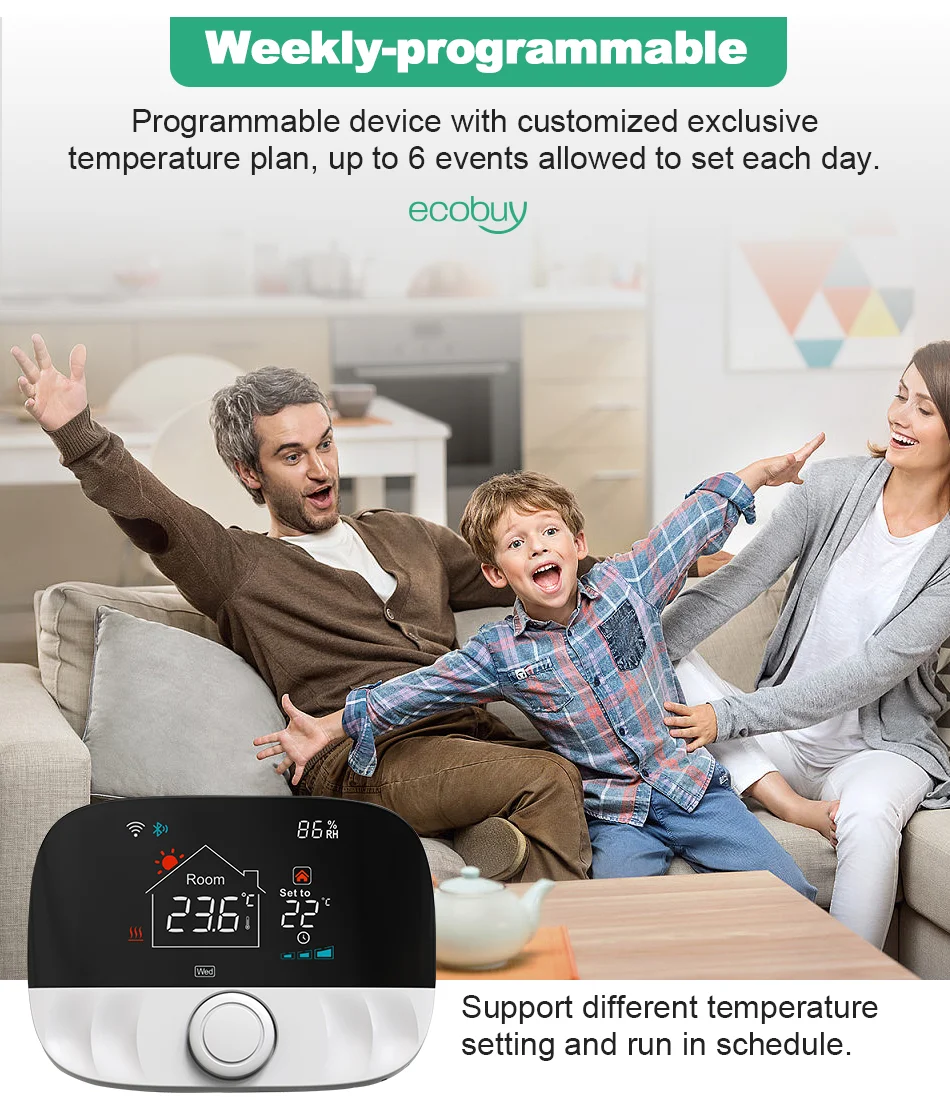 Tuya Smart Wifi Heating Thermostat Battery Wireless For Gas Boiler Heater Thermostat Temperature Controller Alexa Google Home Tuya Smart Wifi Heating Thermostat Battery Wireless For Gas Boiler Heater Thermostat Temperature Controller Alexa Google Home
