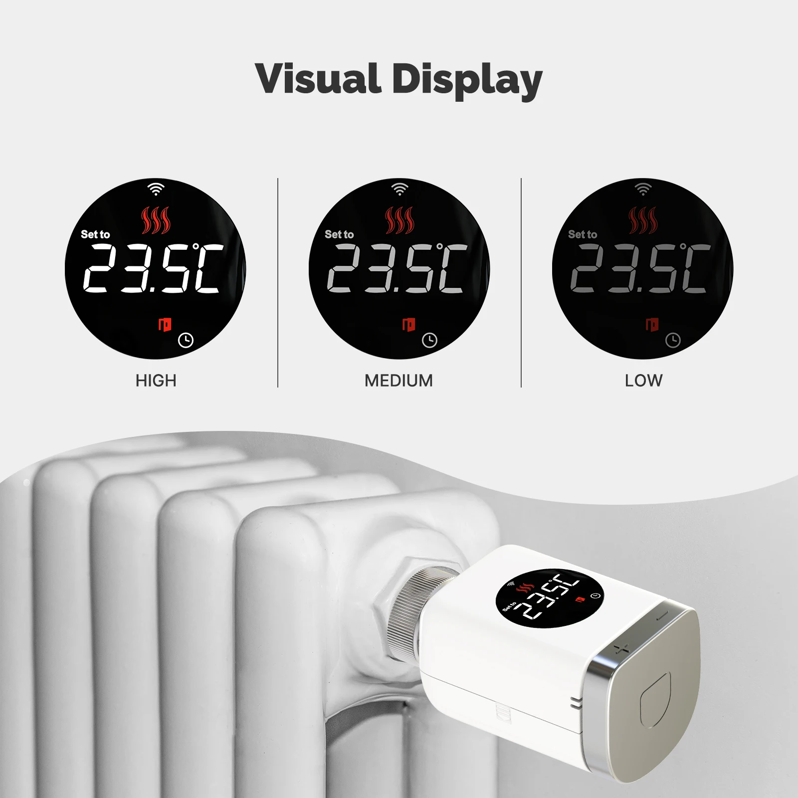 MOES Tuya Smart Wifi/ZigBee Thermostatic Radiator Valve TRV Programmable App Remote Temperature Controller with Alexa GoogleHome