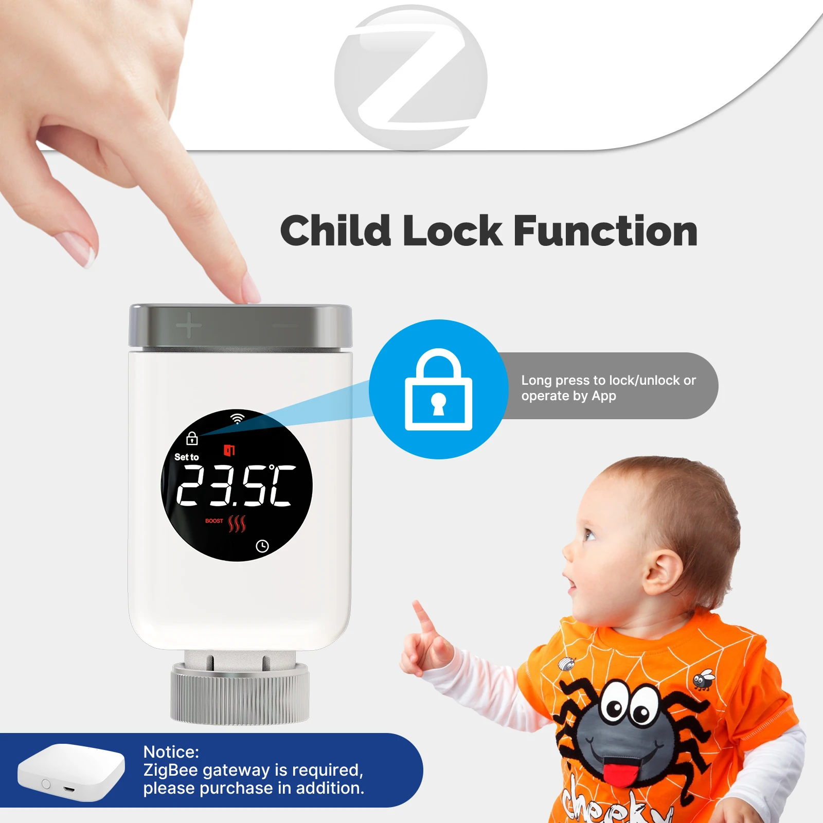 MOES Tuya Smart Wifi/ZigBee Thermostatic Radiator Valve TRV Programmable App Remote Temperature Controller with Alexa GoogleHome