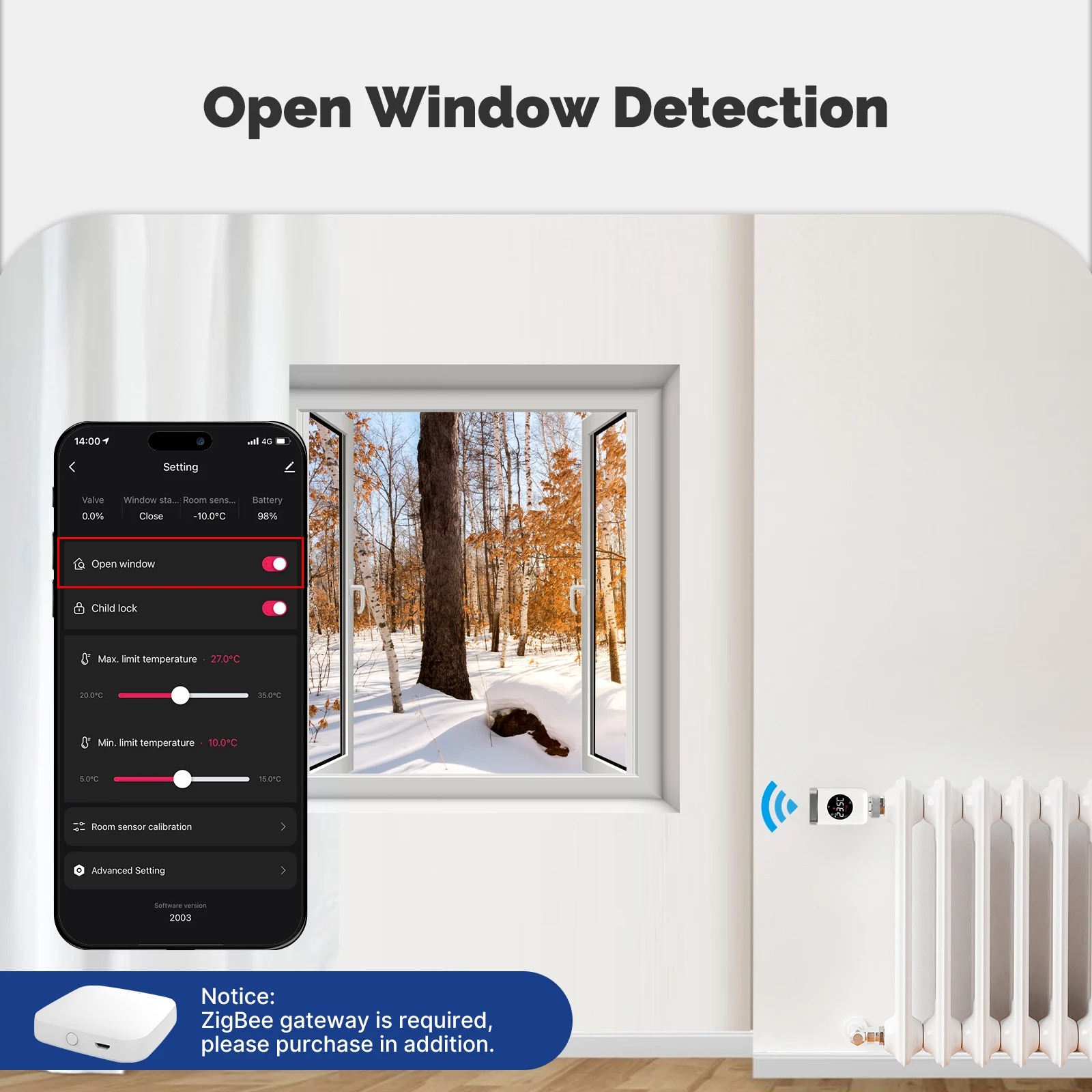 MOES Tuya Smart Wifi/ZigBee Thermostatic Radiator Valve TRV Programmable App Remote Temperature Controller with Alexa GoogleHome